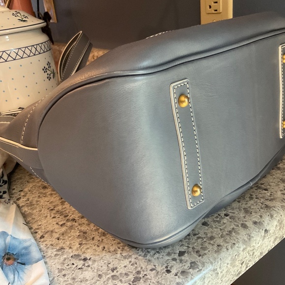 Dooney and Bourke Florentine Drawstring in Steel Blue Like New/NWT - Picture 7 of 8